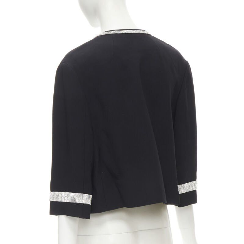 Dolce & Gabbana DOLCE GABBANA black silver crystal rhinestone collar cuff dinner jacket IT36 XS Size XS / US 0-2 / IT 36-38 - 6 Thumbnail