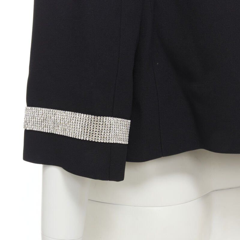 Dolce & Gabbana DOLCE GABBANA black silver crystal rhinestone collar cuff dinner jacket IT36 XS Size XS / US 0-2 / IT 36-38 - 9 Thumbnail