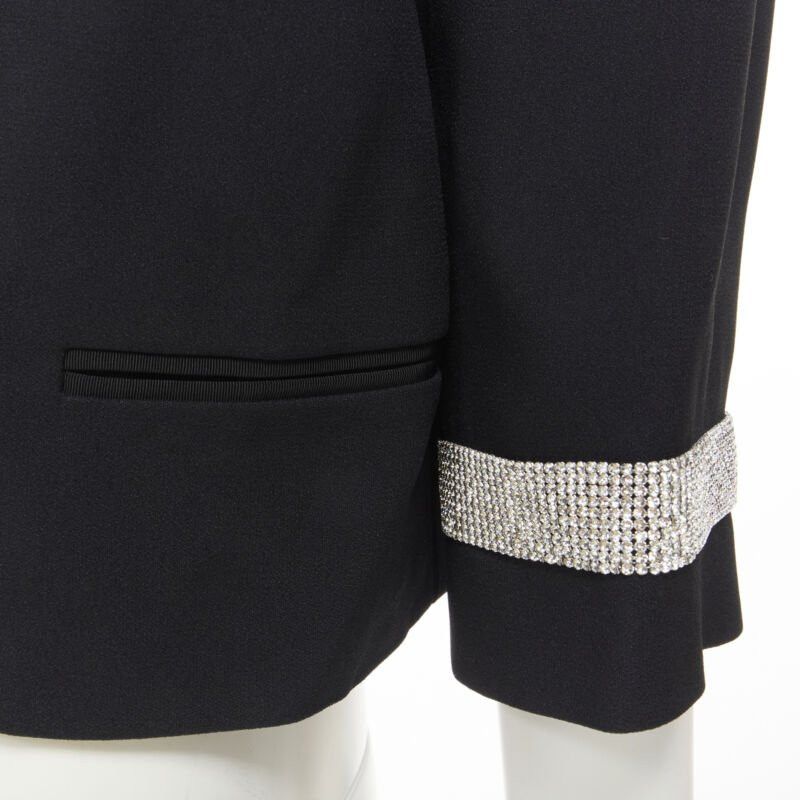 Dolce & Gabbana DOLCE GABBANA black silver crystal rhinestone collar cuff dinner jacket IT36 XS Size XS / US 0-2 / IT 36-38 - 7 Thumbnail