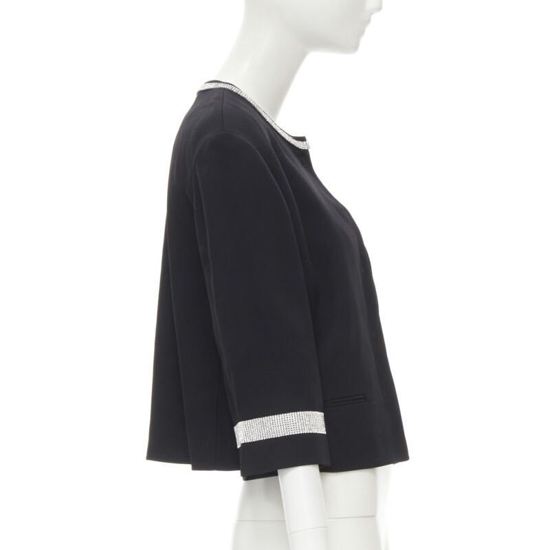 Dolce & Gabbana DOLCE GABBANA black silver crystal rhinestone collar cuff dinner jacket IT36 XS Size XS / US 0-2 / IT 36-38 - 4 Thumbnail