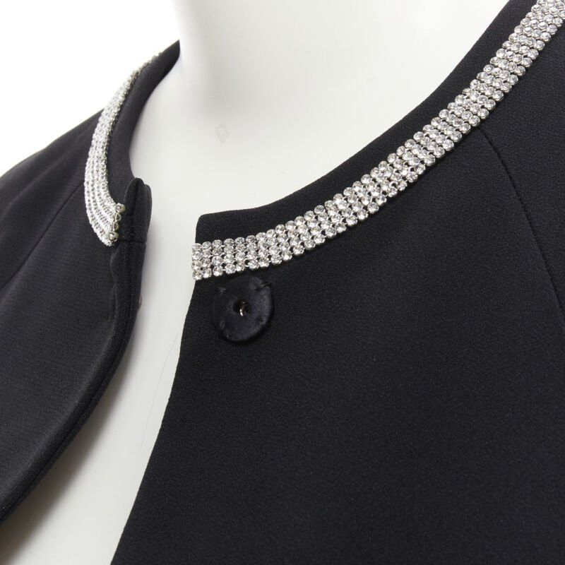 Dolce & Gabbana DOLCE GABBANA black silver crystal rhinestone collar cuff dinner jacket IT36 XS Size XS / US 0-2 / IT 36-38 - 2 Thumbnail