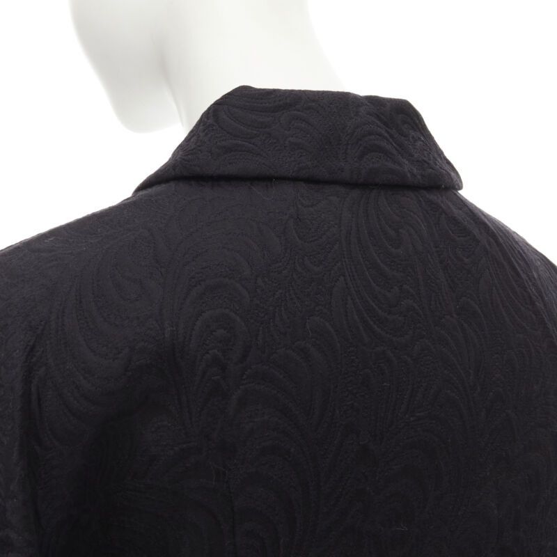 Dolce & Gabbana DOLCE GABBANA black paisley jacquard crystal button 3/4 sleeve coat IT36 XS Size XS / US 0-2 / IT 36-38 - 8 Thumbnail