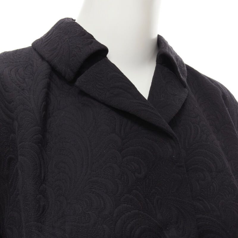 Dolce & Gabbana DOLCE GABBANA black paisley jacquard crystal button 3/4 sleeve coat IT36 XS Size XS / US 0-2 / IT 36-38 - 7 Thumbnail