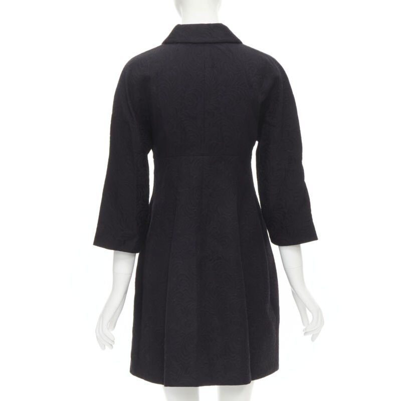 Dolce & Gabbana DOLCE GABBANA black paisley jacquard crystal button 3/4 sleeve coat IT36 XS Size XS / US 0-2 / IT 36-38 - 6 Thumbnail