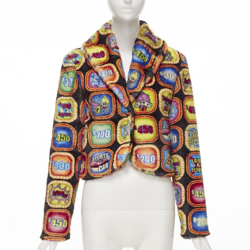 Moschino MOSCHINO Couture! TROLLS 2019 Runway Game Show faux fur jacket IT38 S Size XS / US 0-2 / IT 36-38 - 3 Thumbnail