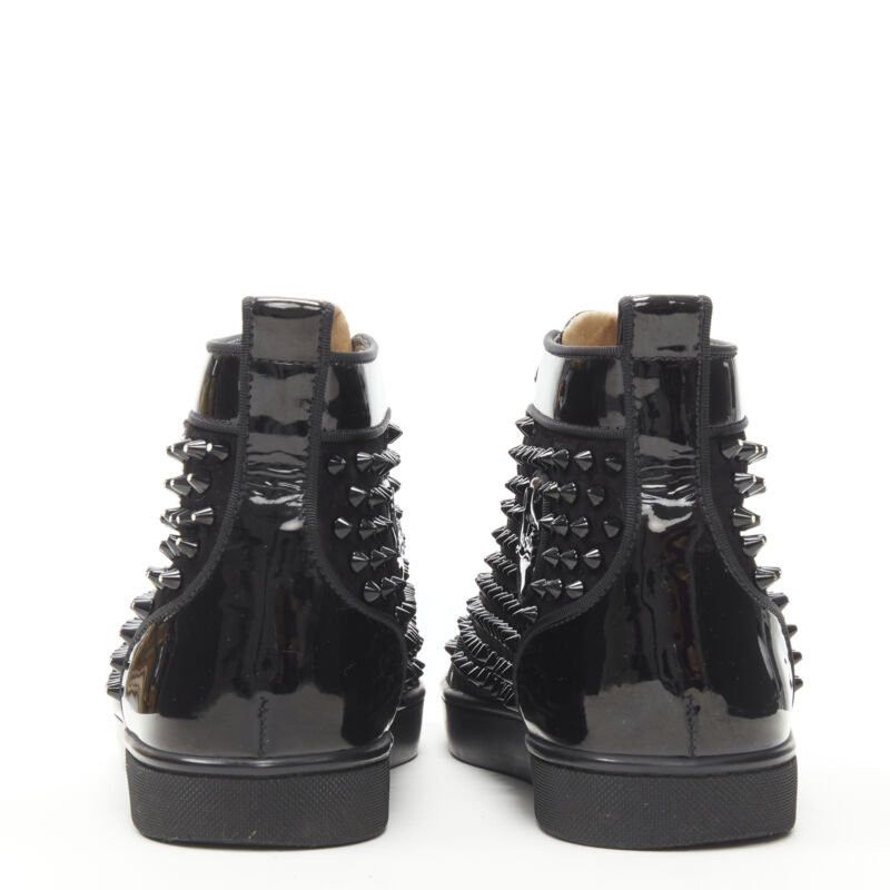 Christian Louboutin CHRISTIAN LOUBOUTIN Louis black velvet crystal spike stud high top sneaker EU41 Size US 8 / EU 41 - 5 Thumbnail
