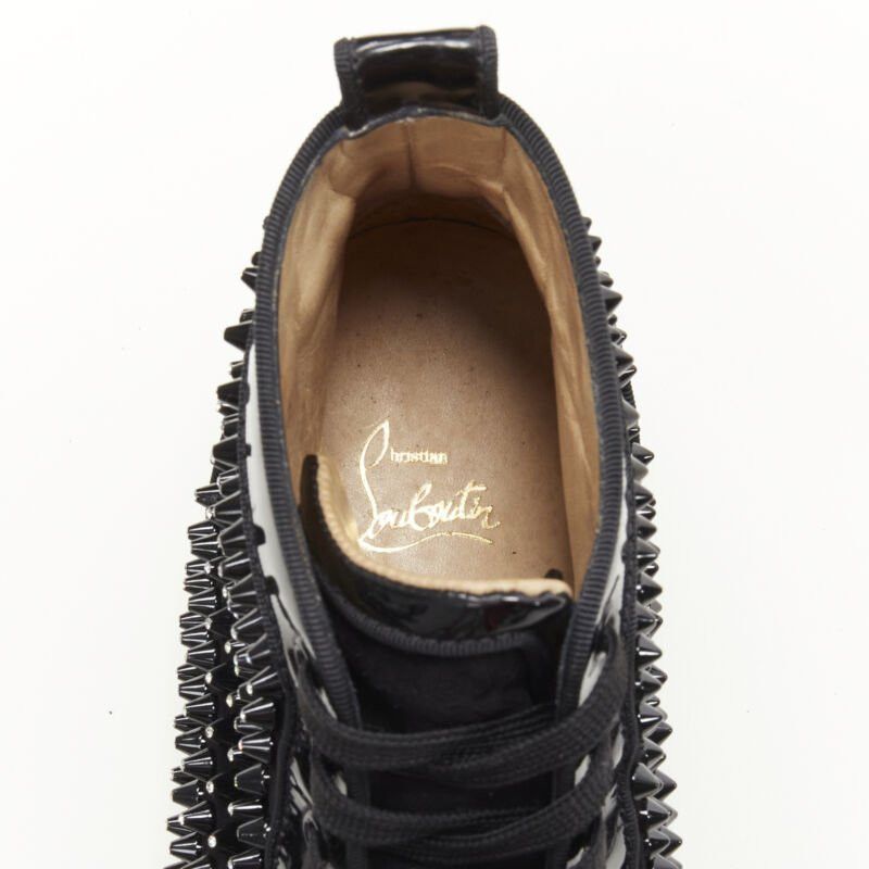 Christian Louboutin CHRISTIAN LOUBOUTIN Louis black velvet crystal spike stud high top sneaker EU41 Size US 8 / EU 41 - 10 Thumbnail