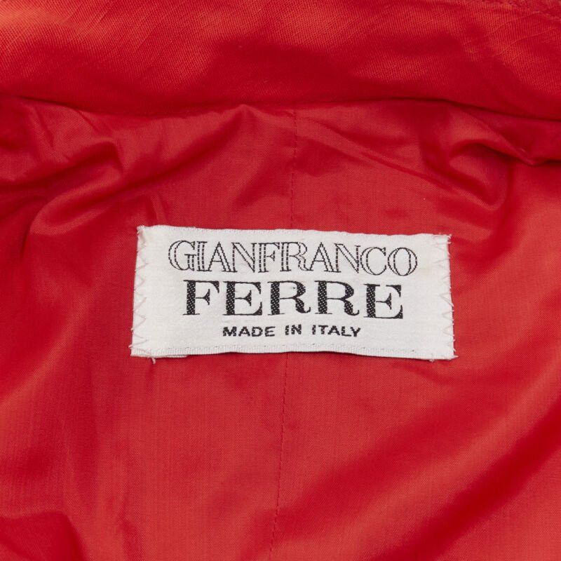 Gianfranco Ferre GIANFRANCO FERRE Vintage red black floral embroidery stand collar jacket M Size M / US 6-8 / IT 42-44 - 9 Thumbnail