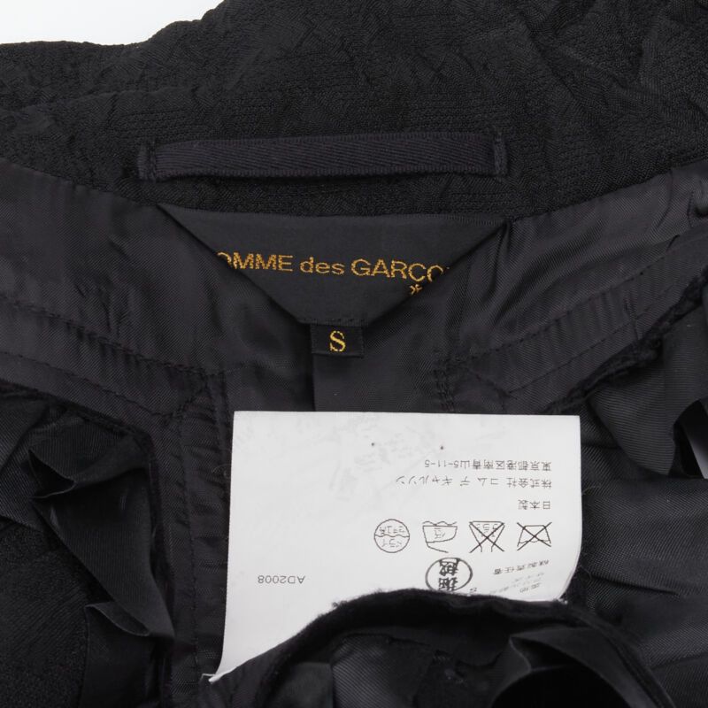 Comme des Garcons COMME DES GARCONS 2008 Runway Bad Taste ruffle cut out deconstructed blazer S Size S / US 4 / IT 40 - 12 Thumbnail