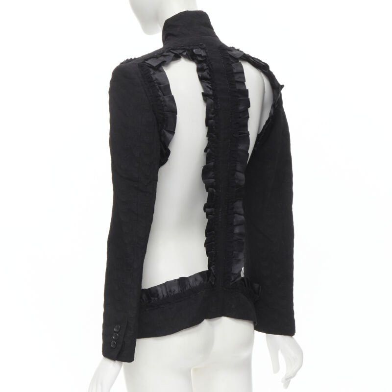 Comme des Garcons COMME DES GARCONS 2008 Runway Bad Taste ruffle cut out deconstructed blazer S Size S / US 4 / IT 40 - 7 Thumbnail