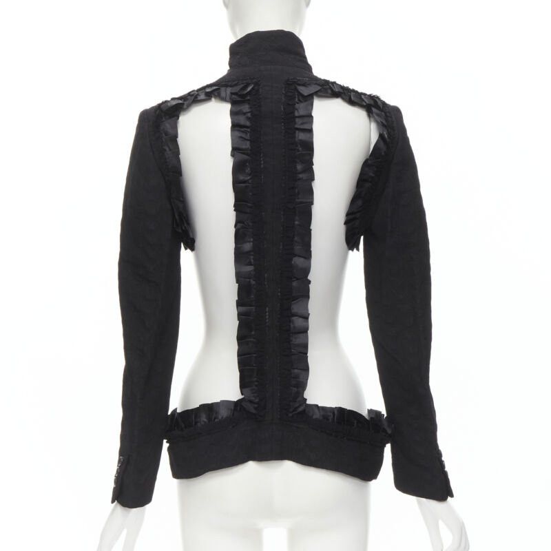 Comme des Garcons COMME DES GARCONS 2008 Runway Bad Taste ruffle cut out deconstructed blazer S Size S / US 4 / IT 40 - 6 Thumbnail
