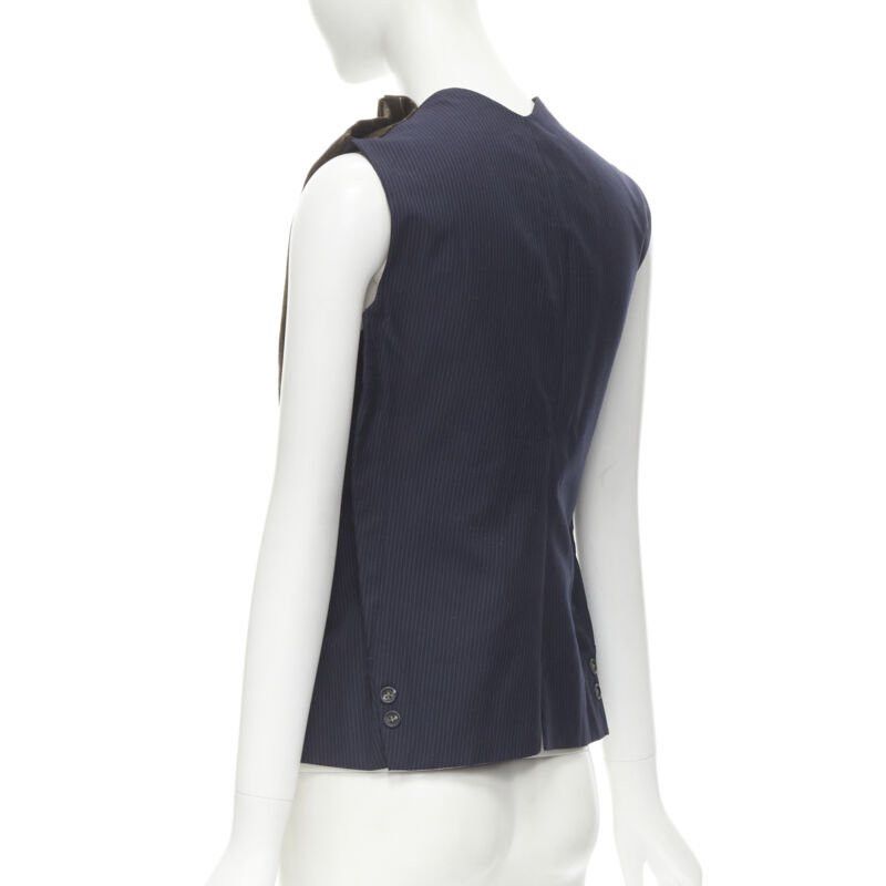 Maison Margiela MAISON MARTIN MARGIELA ARTISANAL 2003 Runway brown deconstructed sleeves vest Size S / US 4 / IT 40 - 7 Thumbnail