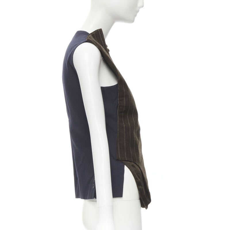 Maison Margiela MAISON MARTIN MARGIELA ARTISANAL 2003 Runway brown deconstructed sleeves vest Size S / US 4 / IT 40 - 5 Thumbnail