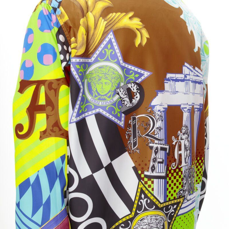 Versace new VERSACE 2020 Runway Pop Temple print nylon windbreaker shirt jacket IT46 S Size US S / EU 44-46 / 1 - 9 Thumbnail