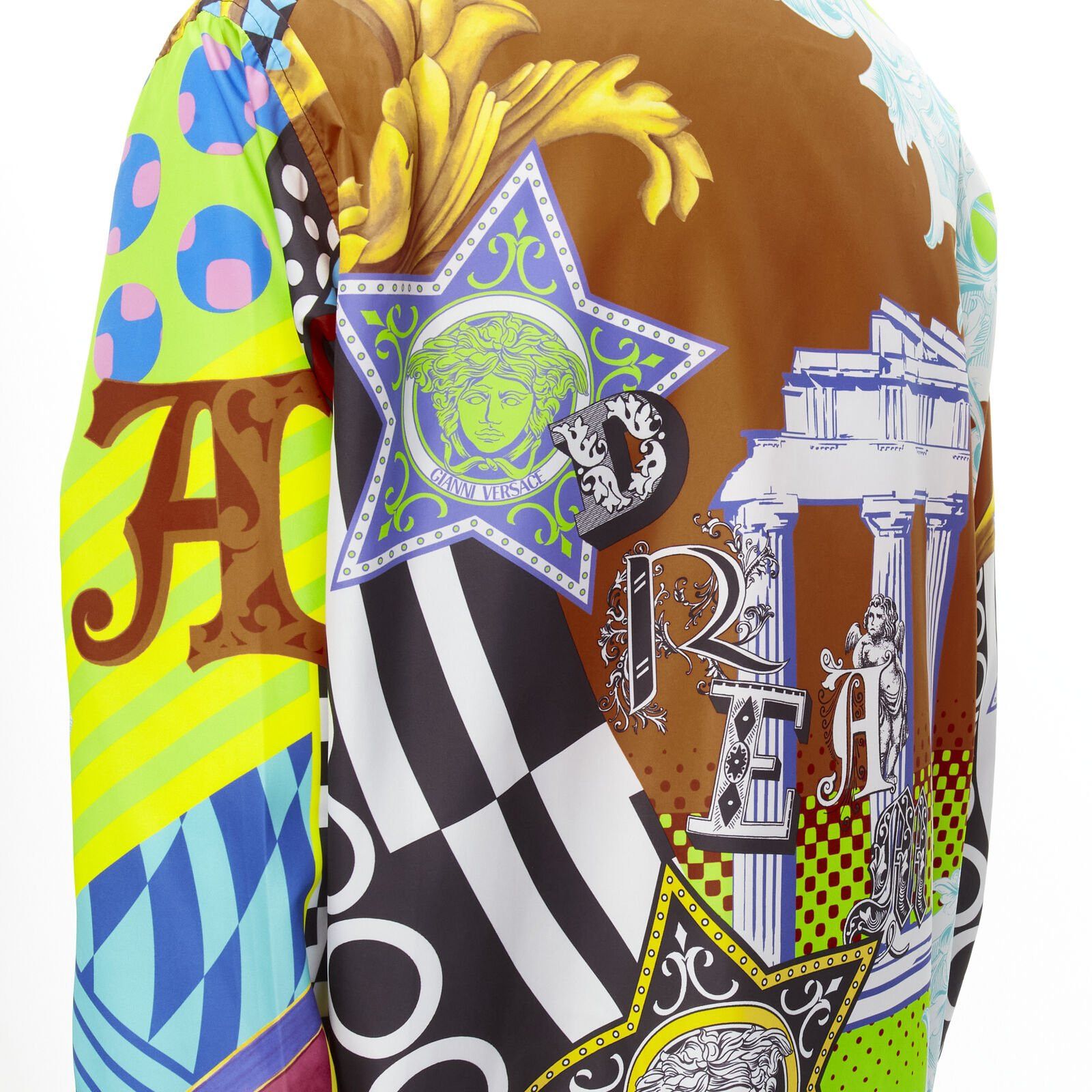 Versace VERSACE 2020 Runway Pop Temple print nylon windbreaker shirt jacket EU50 L Size US L / EU 52-54 / 3 - 9 Thumbnail