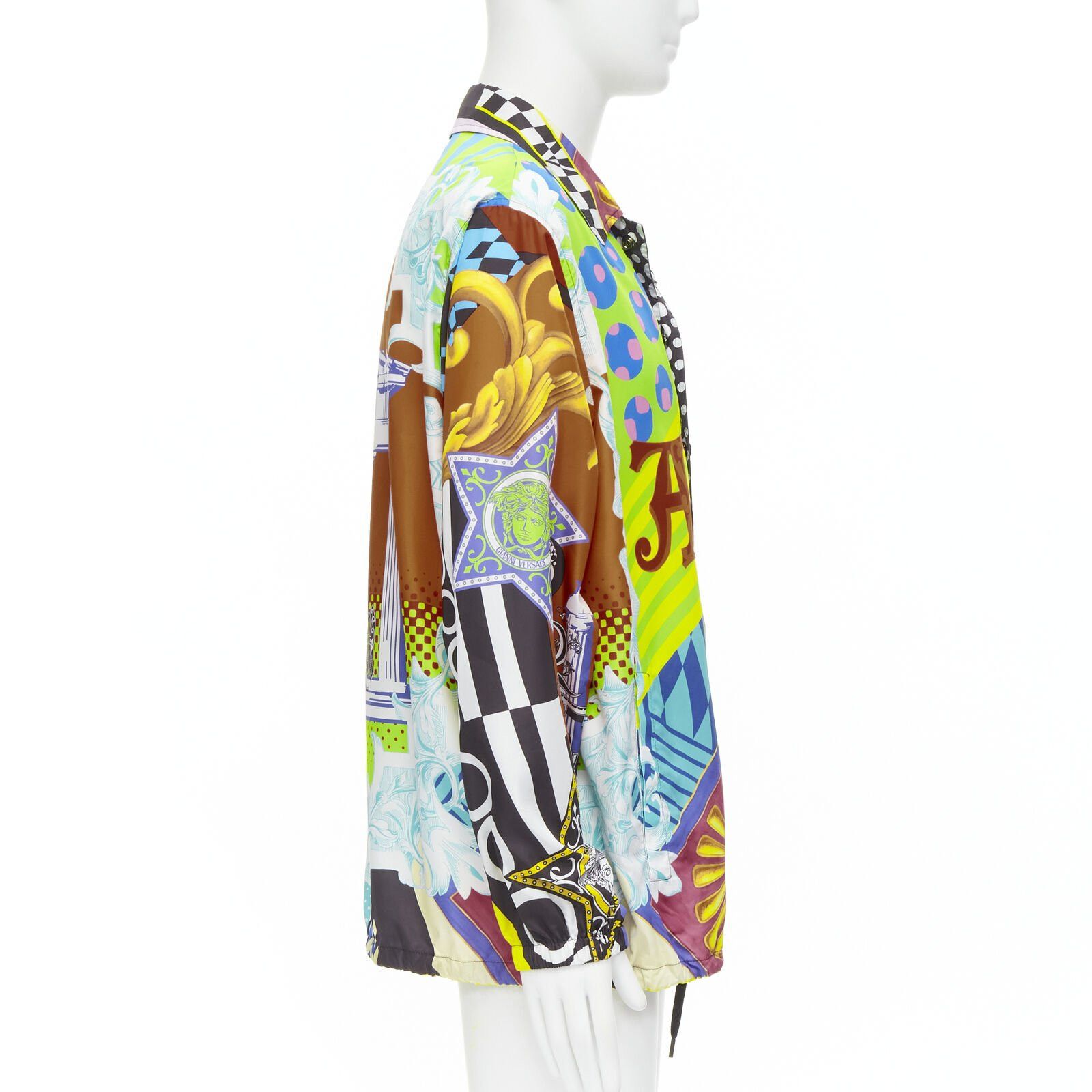 Versace VERSACE 2020 Runway Pop Temple print nylon windbreaker shirt jacket EU50 L Size US L / EU 52-54 / 3 - 4 Thumbnail