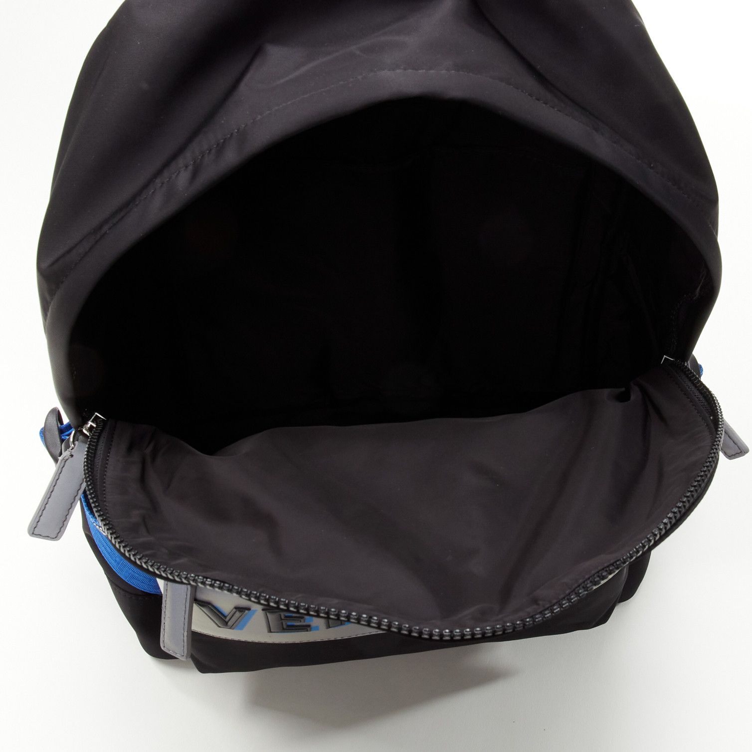 Versace new VERSACE Reflective Logo black nylon blue Greca nylon strap backpack Size ONE SIZE - 9 Thumbnail
