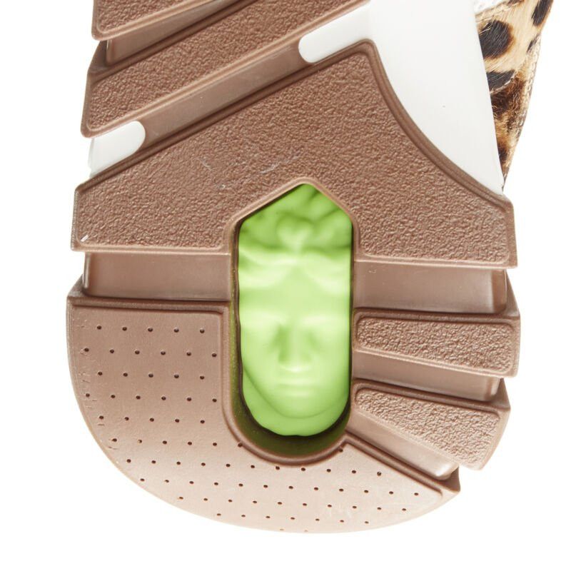 Versace new VERSACE Squalo brown leopard calfskin white mesh chunky sneakers EU41 US8 Size US 8 / EU 41 - 11 Thumbnail