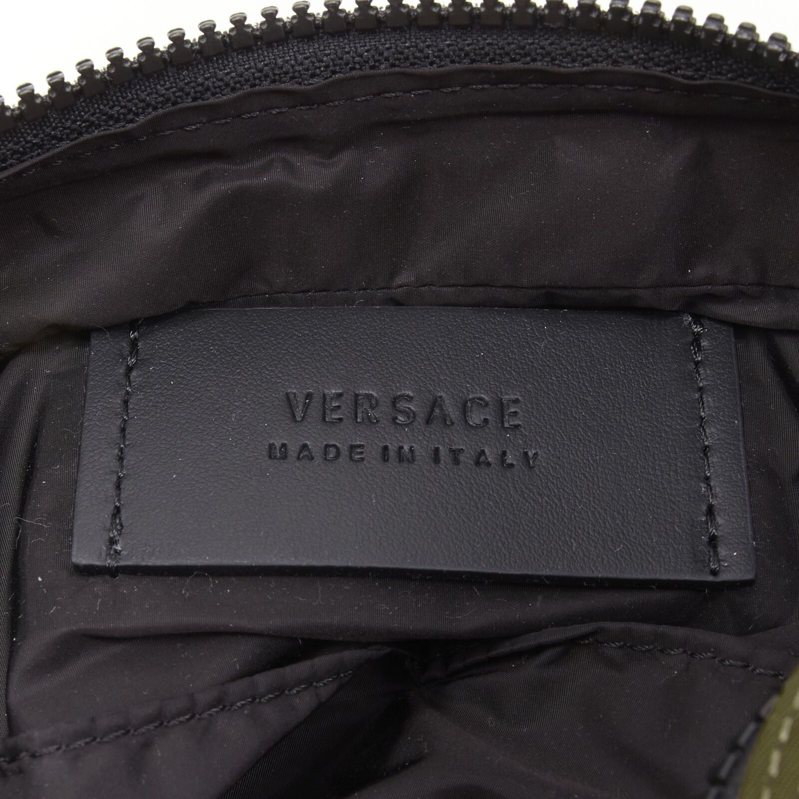 Versace VERSACE reflective logo green nylon Greca strap crossbody messenger bag Size ONE SIZE - 10 Thumbnail