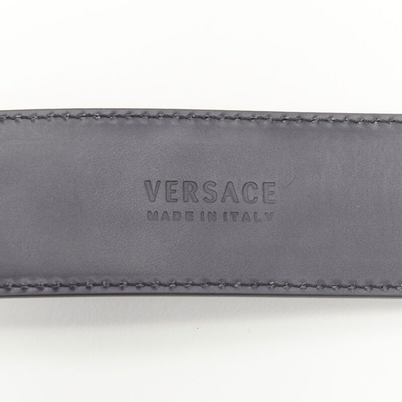 Versace new VERSACE Runway Medusa gold chain silver buckle leather belt 110cm 42-46" Size ONE SIZE - 9 Thumbnail
