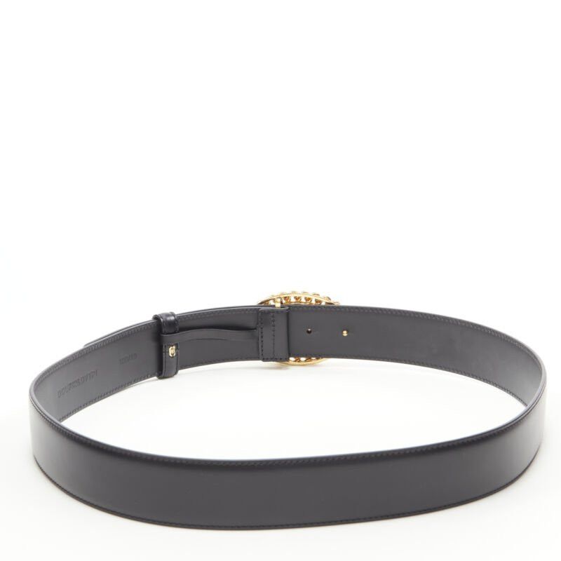 Versace new VERSACE Runway Medusa gold chain silver buckle leather belt 110cm 42-46" Size ONE SIZE - 4 Thumbnail