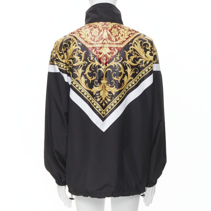 Versace VERSACE Le Pop Classique black red Barocco print nylon track jacket IT52 XL Size US XL / EU 56 / 4 - 6 Thumbnail