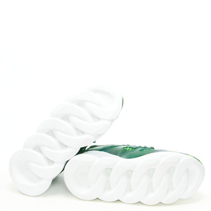 Versace new VERSACE Chain Reaction Jungle Print green chunky sole sneaker EU38 US8 Size US 8 / IT 38 - 9 Thumbnail