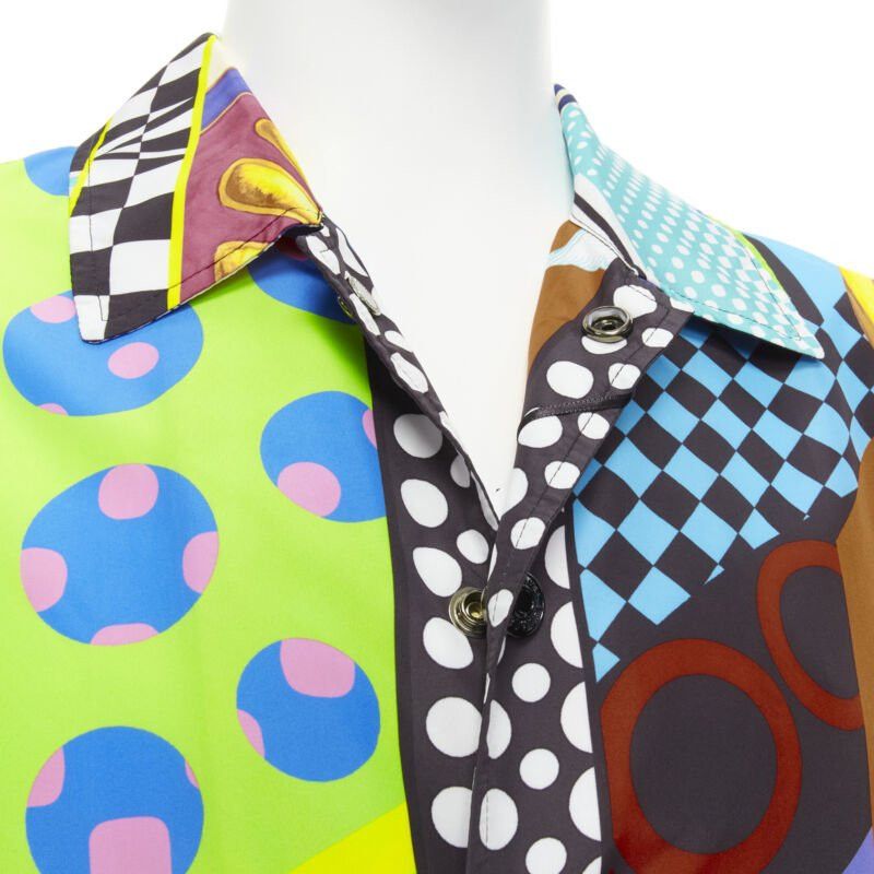 Versace VERSACE 2020 Runway Pop Temple print nylon windbreaker shirt jacket IT48 M Size US M / EU 48-50 / 2 - 2 Thumbnail