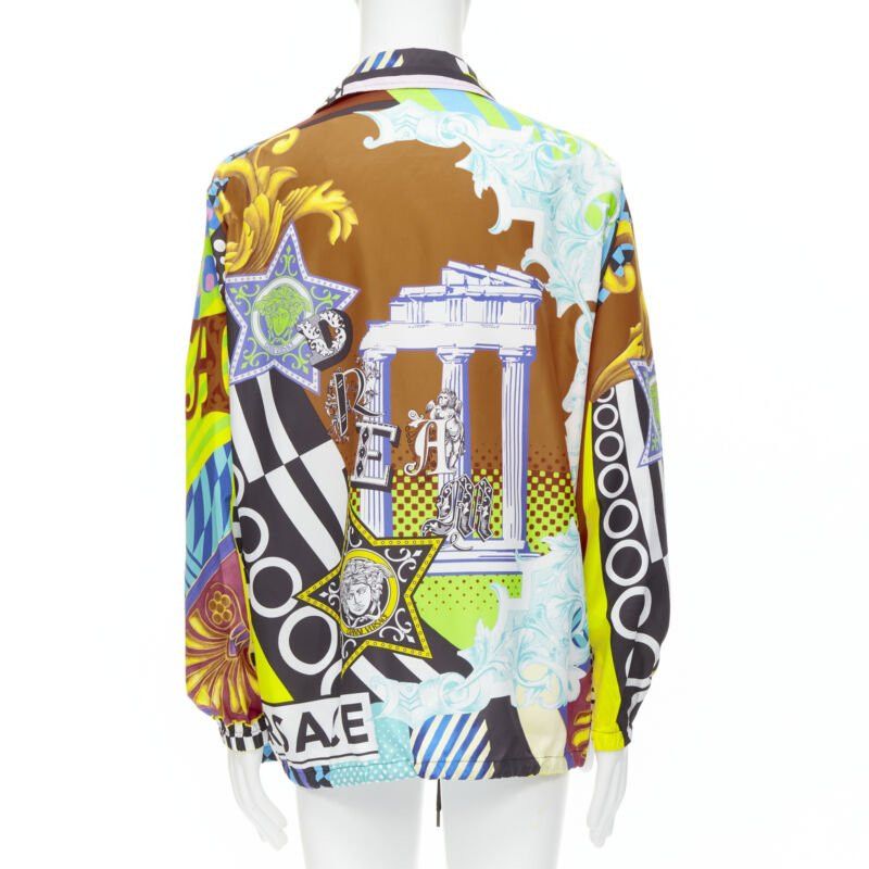 Versace VERSACE 2020 Runway Pop Temple print nylon windbreaker shirt jacket IT48 M Size US M / EU 48-50 / 2 - 5 Thumbnail