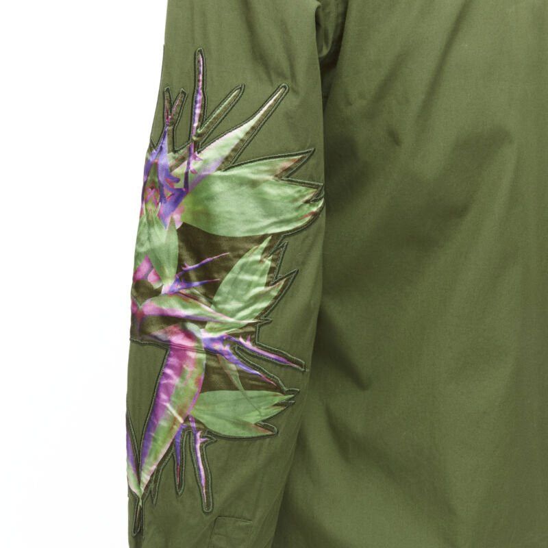Givenchy GIVENCHY Tisci 2012 green cotton Birds of Paradise patch sleeve shirt S Size US S / EU 44-46 / 1 - 2 Thumbnail
