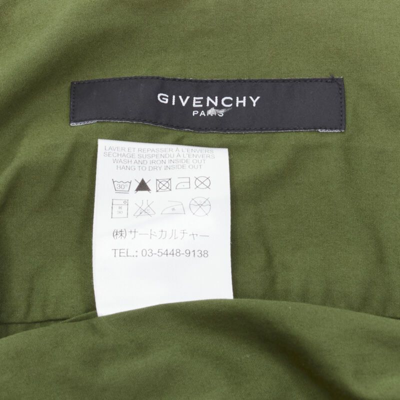 Givenchy GIVENCHY Tisci 2012 green cotton Birds of Paradise patch sleeve shirt S Size US S / EU 44-46 / 1 - 9 Thumbnail