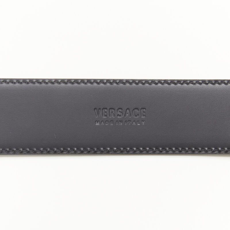 Versace new VERSACE La Medusa Insignia gold oval buckle black leather belt 105cm 40-44" Size ONE SIZE - 9 Thumbnail