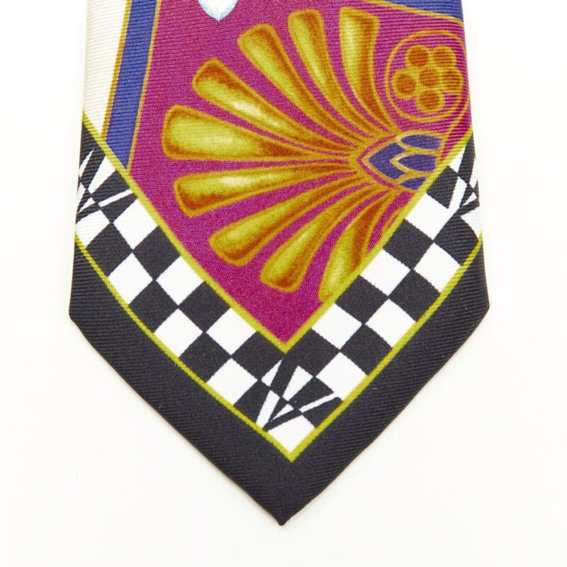 Versace VERSACE Pop Temple Vintage Tribute print silk tie ICR7001 A236195 A7000 Size ONE SIZE - 2 Thumbnail