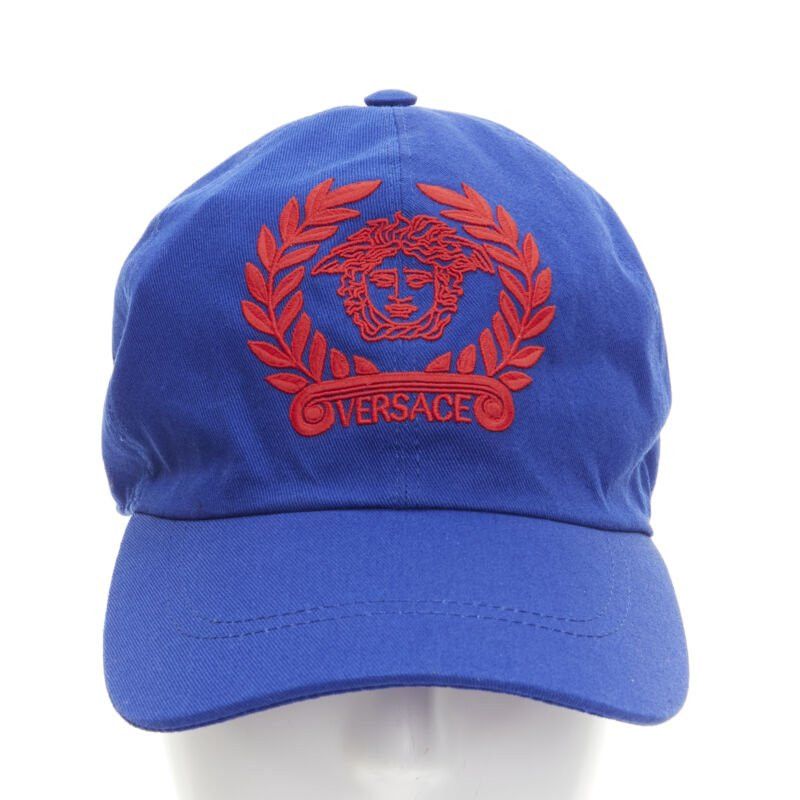 Versace new VERSACE blue red vintage Medusa logo embroidery baseball hat 58cm M 7 1/4 Size ONE SIZE - 7 Thumbnail
