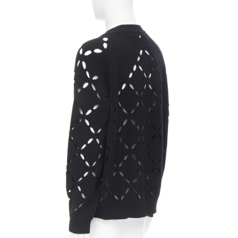 Versace VERSACE 100% wool black diamond cut out Medusa stud sweater EU52 XL Size US XL / EU 56 / 4 - 6 Thumbnail