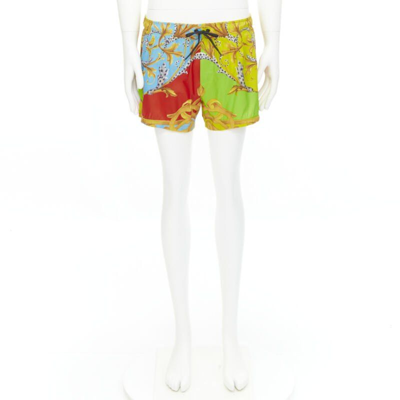 Versace new VERSACE Barocco Acanthus Pop print swim trunk shorts IT5 L Size US 32 / EU 48 - 10 Thumbnail