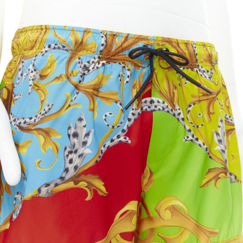 Versace new VERSACE Barocco Acanthus Pop print swim trunk shorts IT5 L Size US 32 / EU 48 - 7 Thumbnail