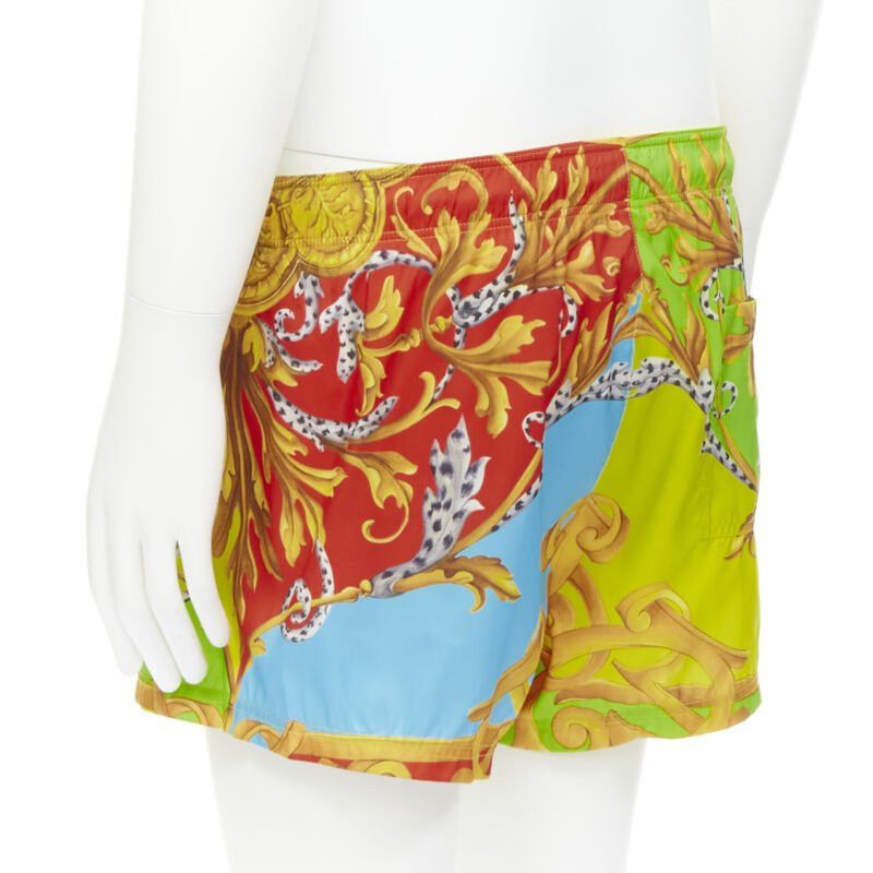 Versace new VERSACE Barocco Acanthus Pop print swim trunk shorts IT5 L Size US 32 / EU 48 - 6 Thumbnail