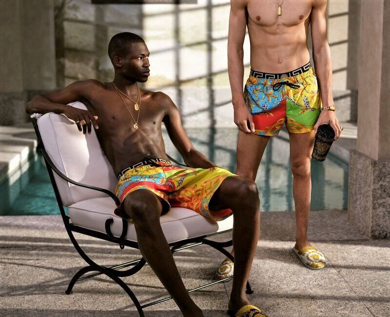Versace new VERSACE Barocco Acanthus Pop print swim trunk shorts IT5 L Size US 32 / EU 48 - 2 Thumbnail