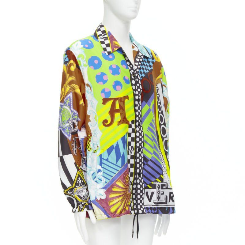 Versace new VERSACE 2020 Runway Pop Temple print nylon windbreaker jacket IT50 L Size US L / EU 52-54 / 3 - 3 Thumbnail