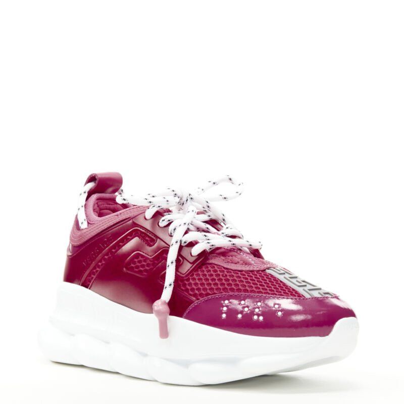 Versace VERSACE Chain Reaction fuschia pink white chunky sneaker EU36 US6 Size US 6 / IT 36 - 2 Thumbnail