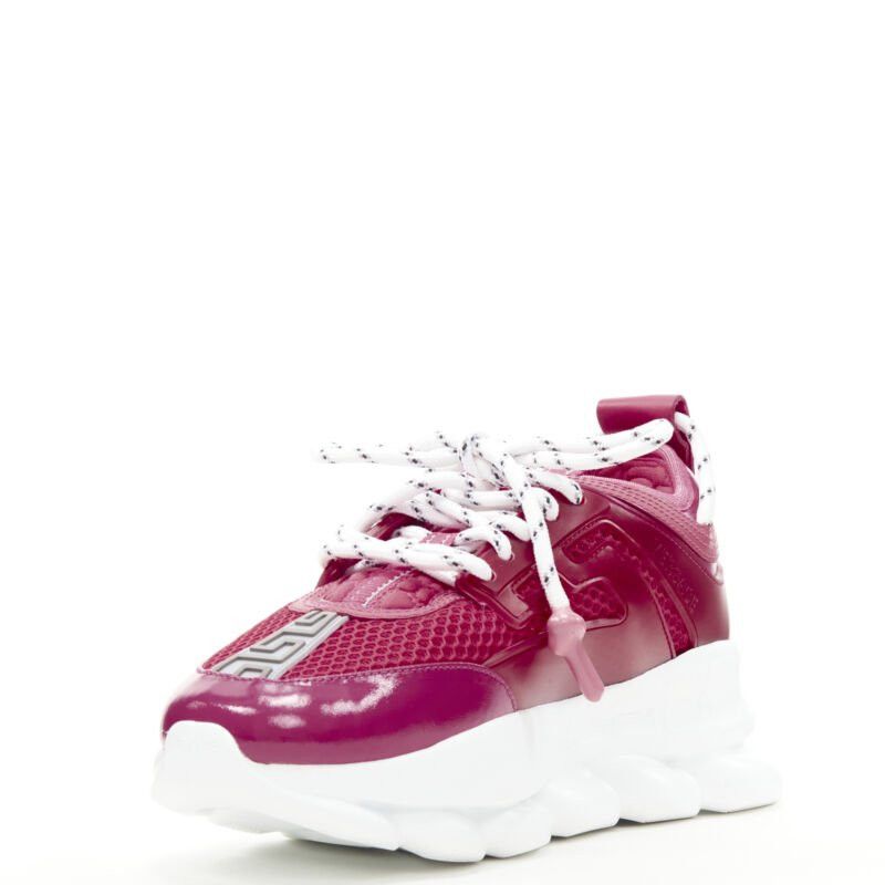 Versace VERSACE Chain Reaction fuschia pink white chunky sneaker EU36 US6 Size US 6 / IT 36 - 4 Thumbnail