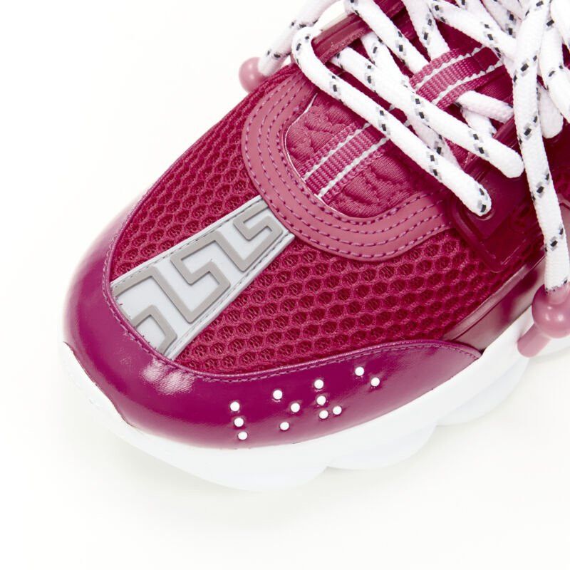 Versace VERSACE Chain Reaction fuschia pink white chunky sneaker EU36 US6 Size US 6 / IT 36 - 7 Thumbnail