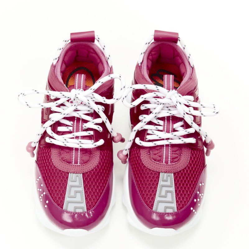 Versace VERSACE Chain Reaction fuschia pink white chunky sneaker EU36 US6 Size US 6 / IT 36 - 3 Thumbnail