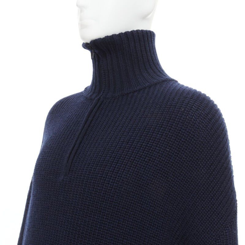 new BALENCIAGA 2019 Runway 3 layered cable knit distressed oversized sweater XS