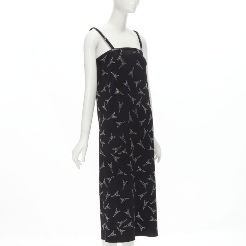 Balenciaga new BALENCIAGA Demna 2019 Runway Eiffel Tower crystal boned bust dress FR36 S Size XS / US 0-2 / IT 36-38 - 3 Thumbnail