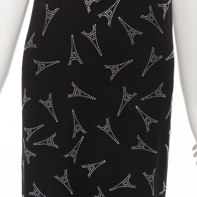 Balenciaga new BALENCIAGA Demna 2019 Runway Eiffel Tower crystal boned bust dress FR36 S Size XS / US 0-2 / IT 36-38 - 8 Thumbnail