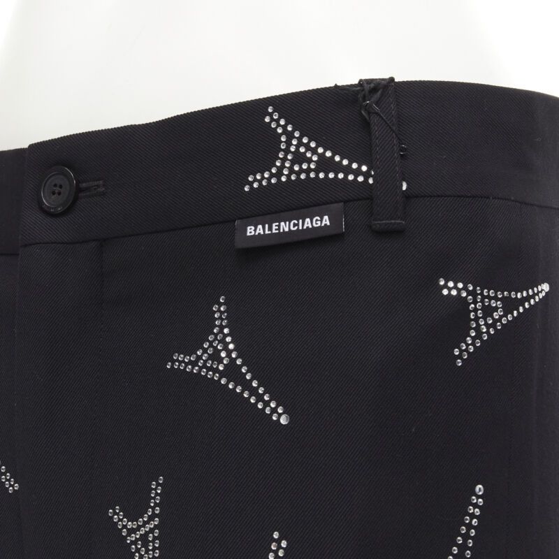 Balenciaga BALENCIAGA Demna 2019 Runway Eiffel Tower crystal trousers pants IT48 M Size US 30 / EU 46 - 2 Thumbnail