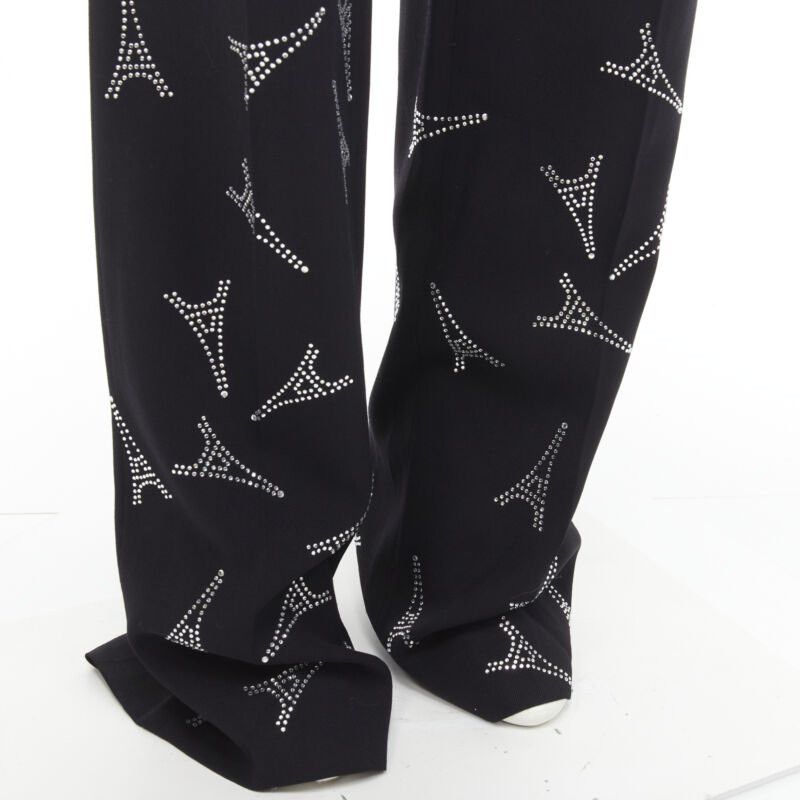 Balenciaga BALENCIAGA Demna 2019 Runway Eiffel Tower crystal trousers pants IT48 M Size US 30 / EU 46 - 8 Thumbnail