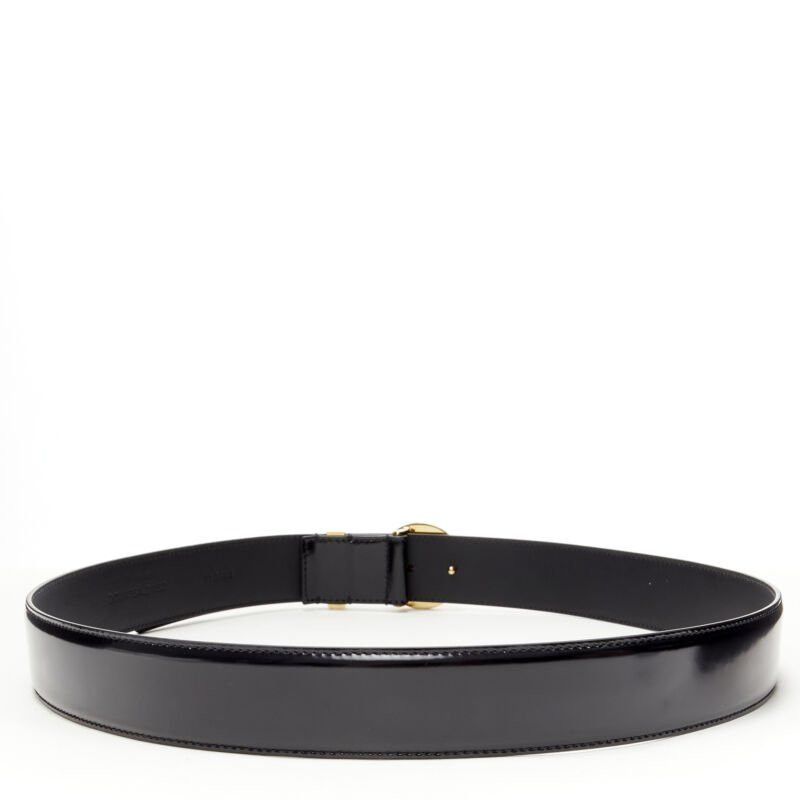 Versace VERSACE Medusa Biggie crystal gold Medallion coin leather belt 115cm 44-48" Size 44 - 4 Thumbnail